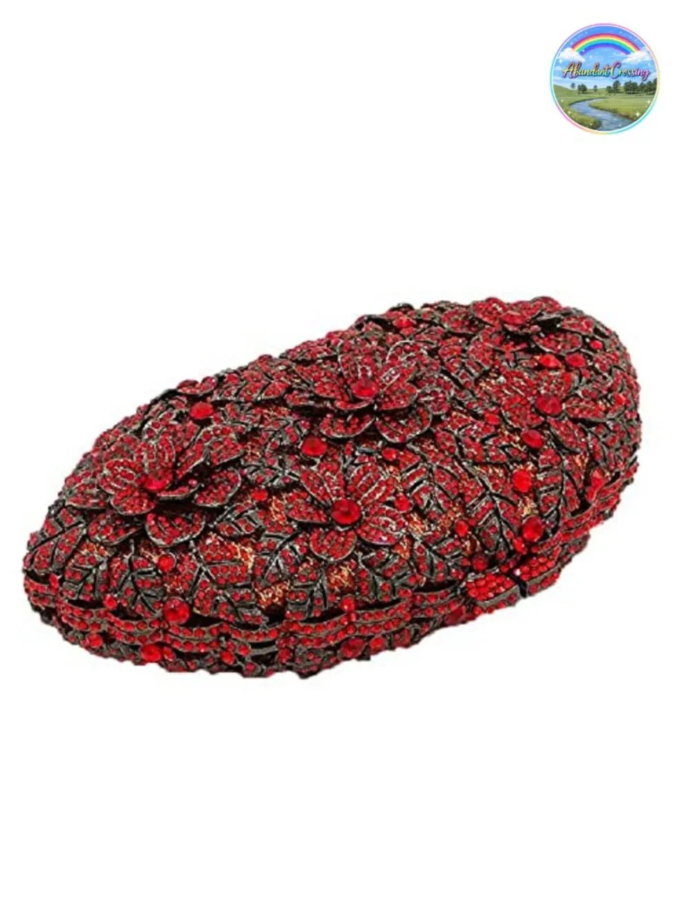 Flower Crystal Clutch Evening Bag Formal Wedding Party Mini Metal Frame